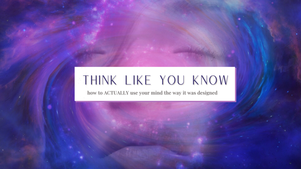 This is an image depicting the majesty of the cosmos. Amidst the image is the face of a beautiful women. This is to highlight aspects of the divine feminine being present within the cosmos. There is a quote that reads, 'Think Like You Know. how to ACTUALLY use your mind the way it was designed.' The owner of Modest Plant Based has created a mindset course, entitled think like you know to help people understand how to master their mindset. The owner believes if a person has an understanding that their previous thoughts and actions have led to their current reality, and if they have an understanding that their current thoughts and actions is manifesting their new reality, they should THINK like they know. 